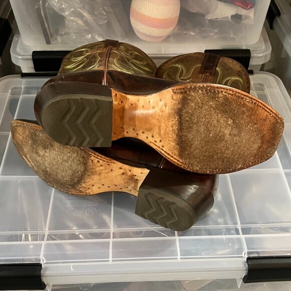 Ariat Men’s Turnback Western Cowboy Boots Brown Leather Size 12D – Excellent Con - Picture 6 of 6